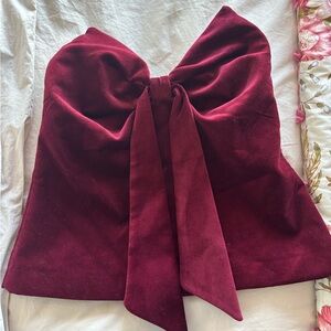 Zara Deep Red Satin Top